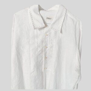 Baldessarini White Linen Shirt. Excellent Condition. Size: XL